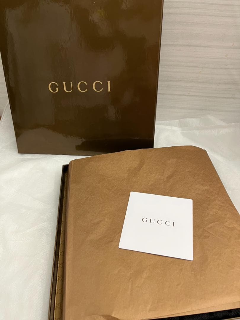 ★未使用品★GUCCIグッチ　マフラー　ストール　ＧＧ柄ロゴ　ブラック×グレー