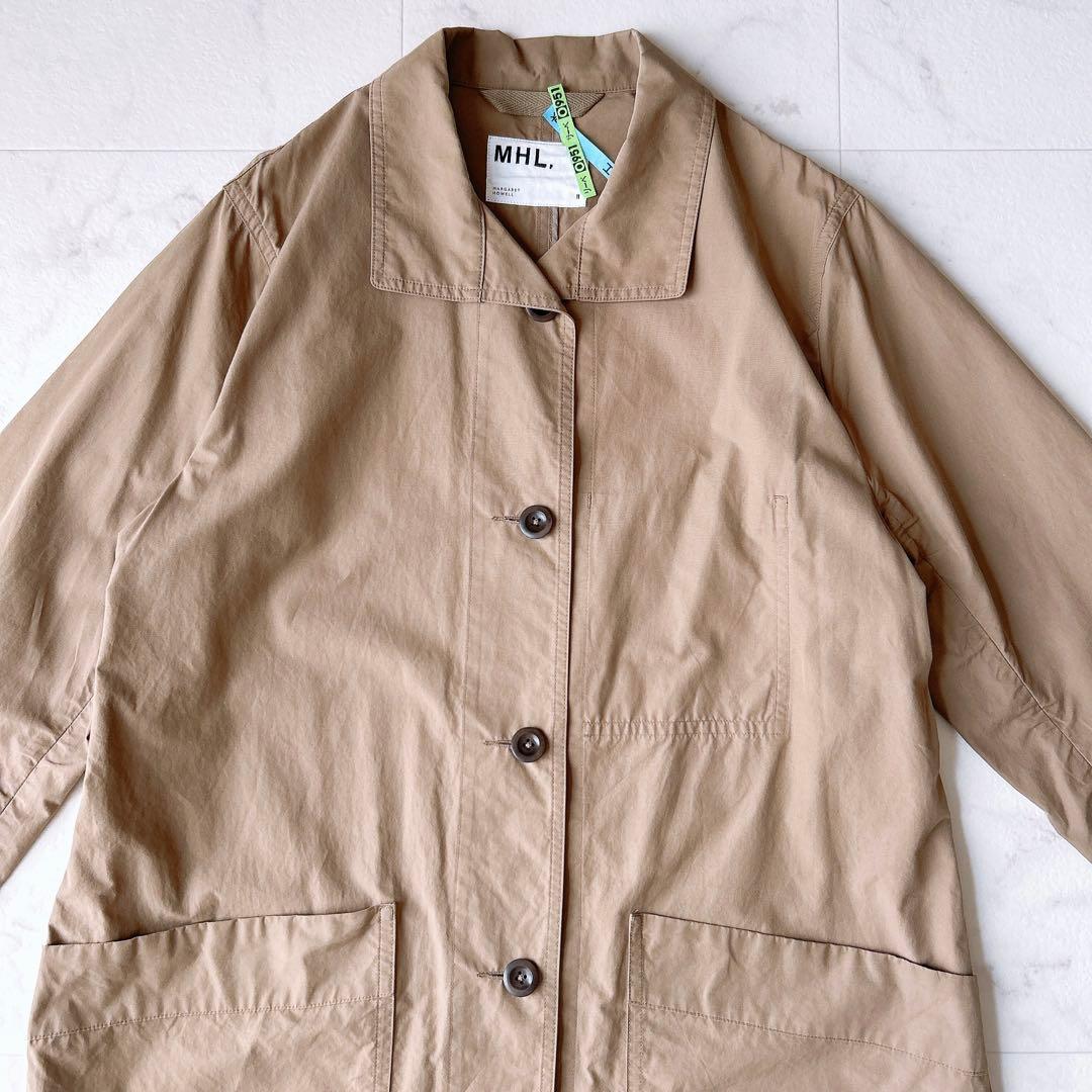 マーガレットハウエル COTTON POPLIN ステンカラー ロングコート B