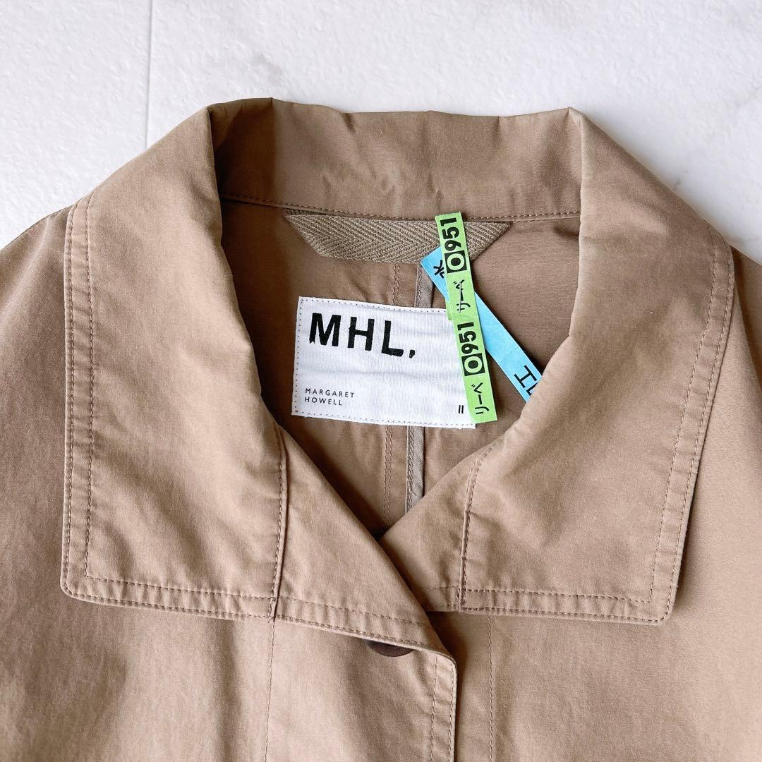 マーガレットハウエル COTTON POPLIN ステンカラー ロングコート B