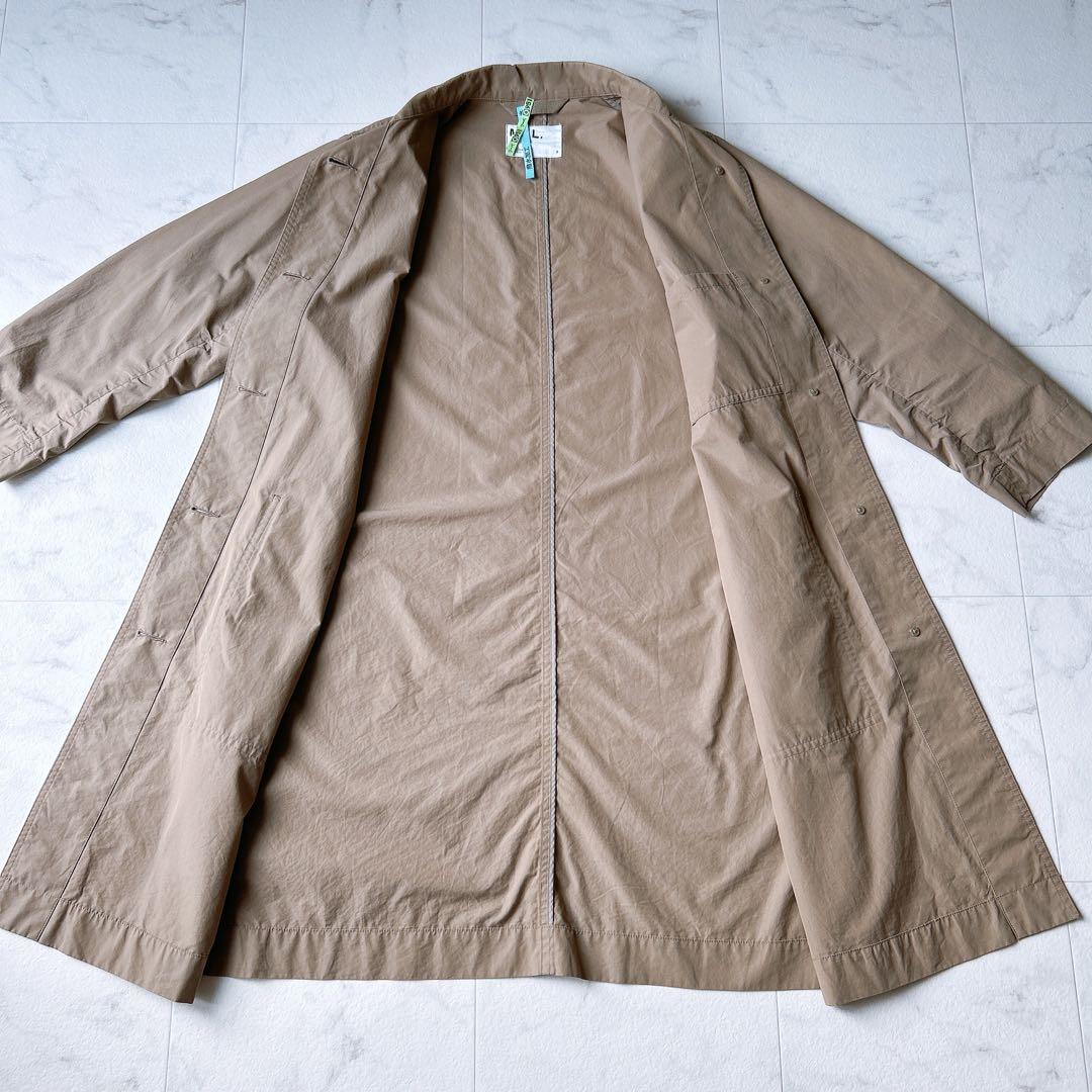 マーガレットハウエル COTTON POPLIN ステンカラー ロングコート B