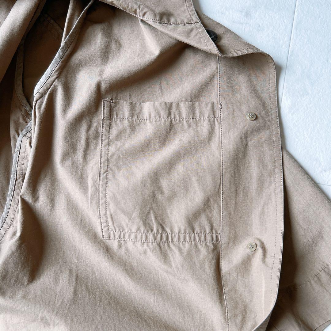 マーガレットハウエル COTTON POPLIN ステンカラー ロングコート B