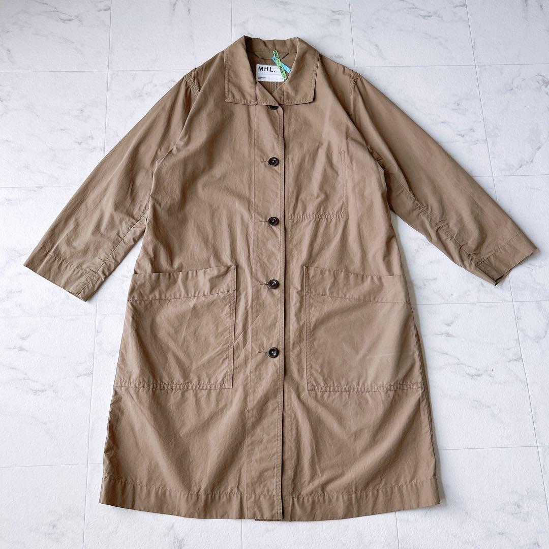 マーガレットハウエル COTTON POPLIN ステンカラー ロングコート B