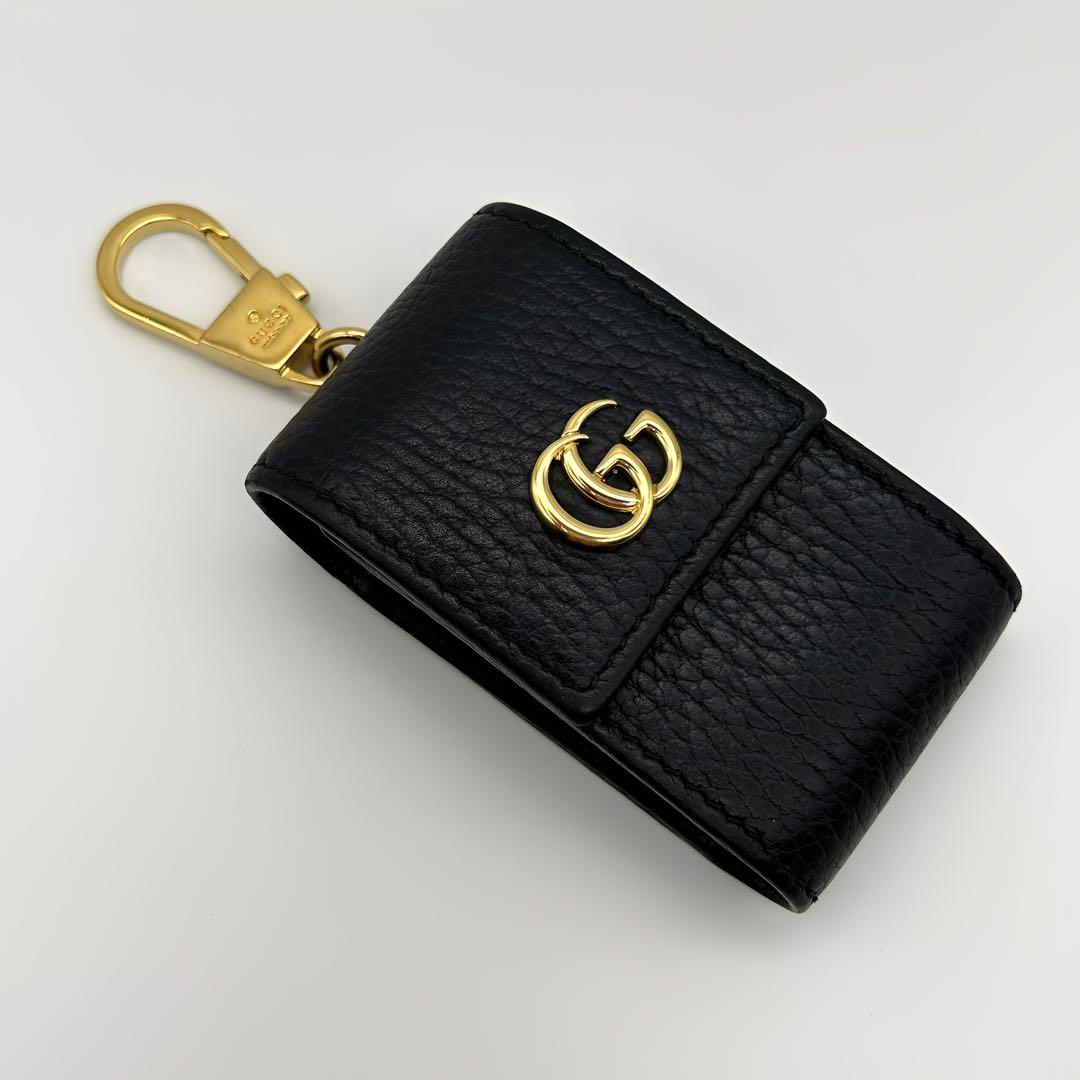 【極美品】 GUCCI スマートキーケース プチマーモント GGロゴ ブラック