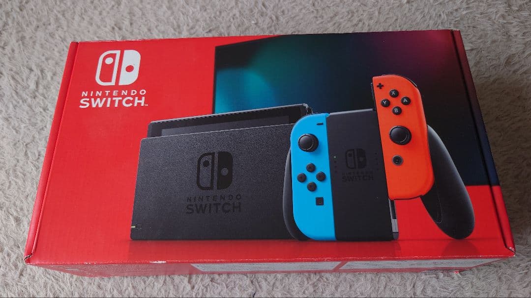 有線LANアダプター付き　Nintendo Switch 本体 青/オレンジ