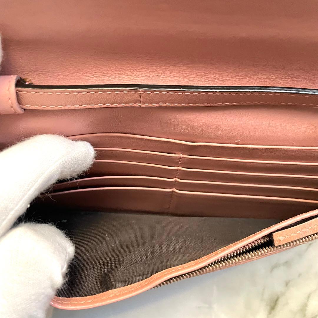 GUCCI グッチ　マイクロシマ　ショルダーウォレット　長財布　美品0114-②