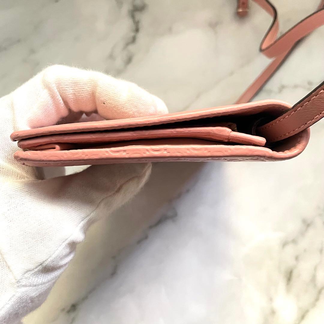 GUCCI グッチ　マイクロシマ　ショルダーウォレット　長財布　美品0114-②