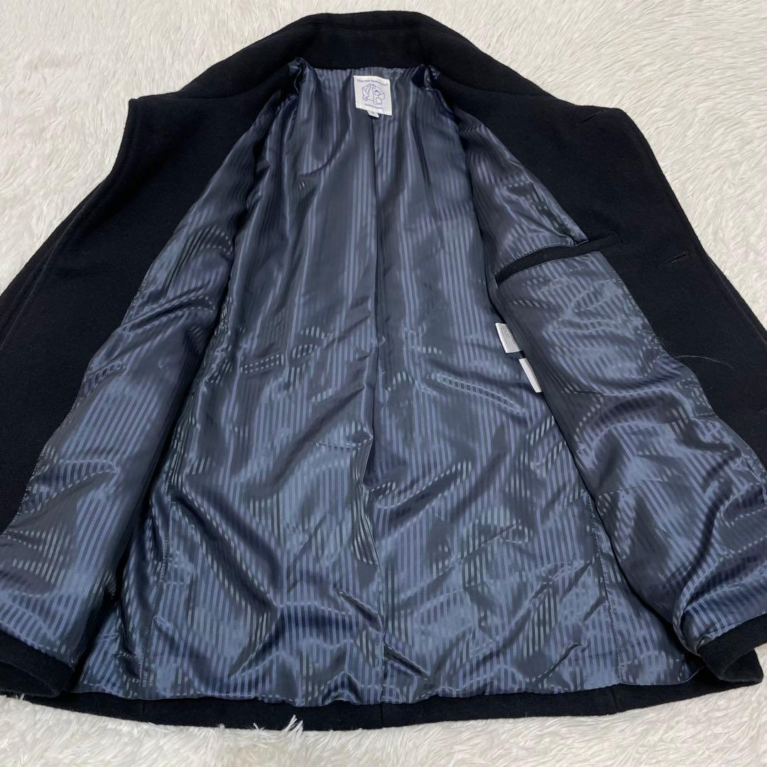 未使用級 エルヴィエプロダクションズ フランス製 ピーコート メルトン ネイビー