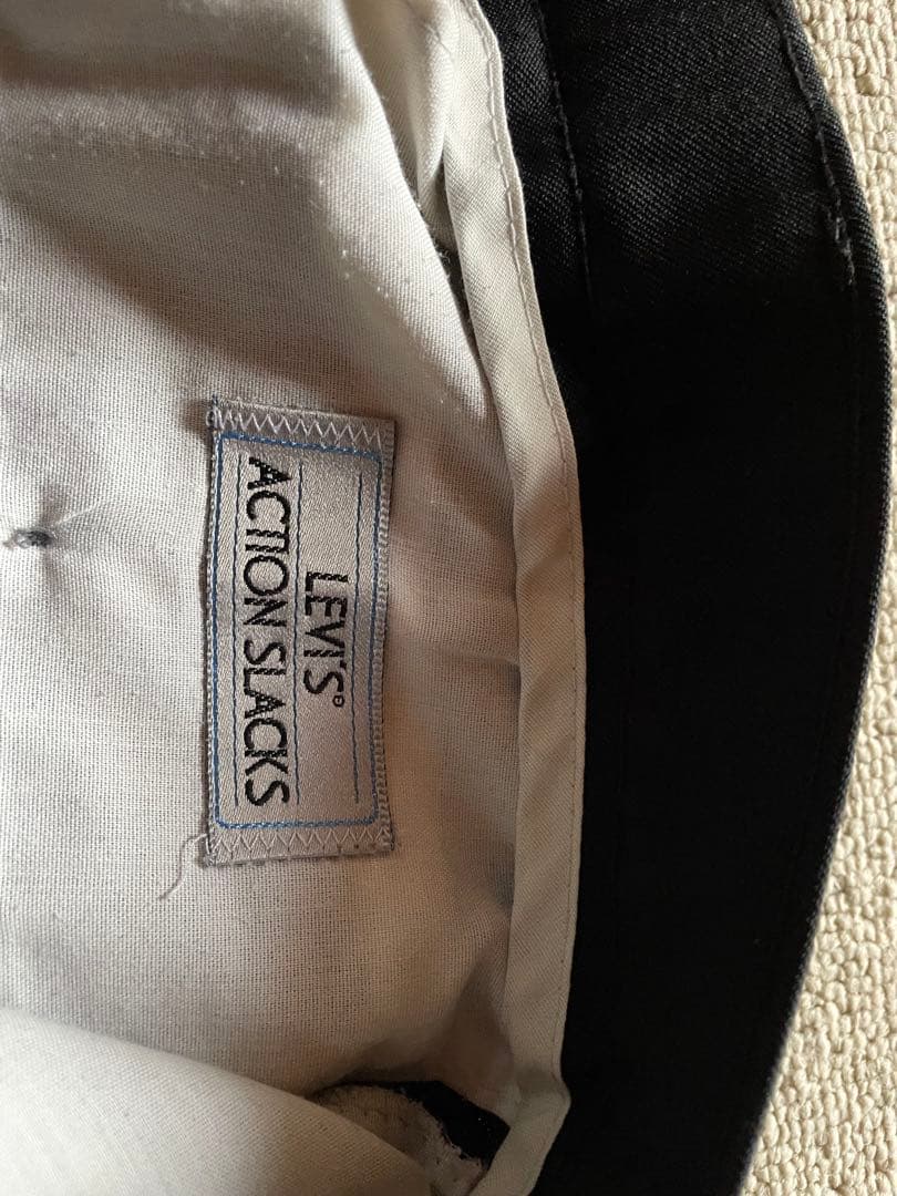 80's levi's action slacks ブラック W30 L30