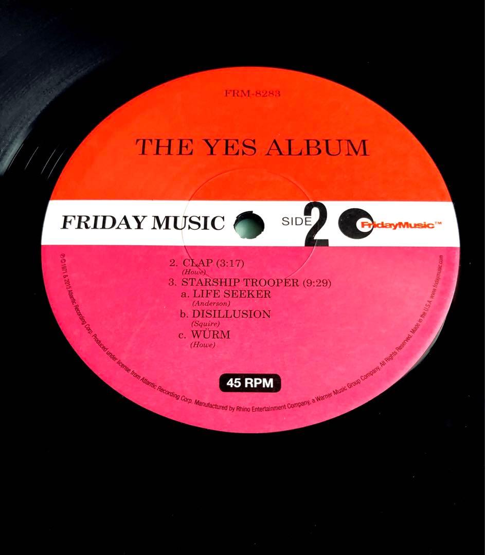 【希少フライデーミュージック45回転2枚組】 イエス　サード・アルバム