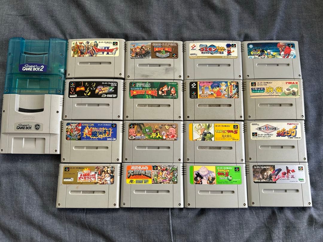 SFCソフト16本、スーパーゲームボーイ、2セット売り。