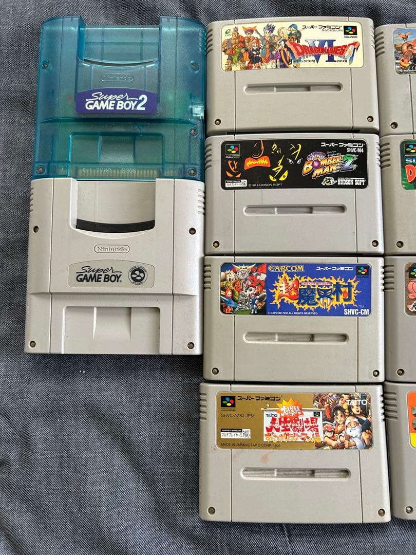 SFCソフト16本、スーパーゲームボーイ、2セット売り。