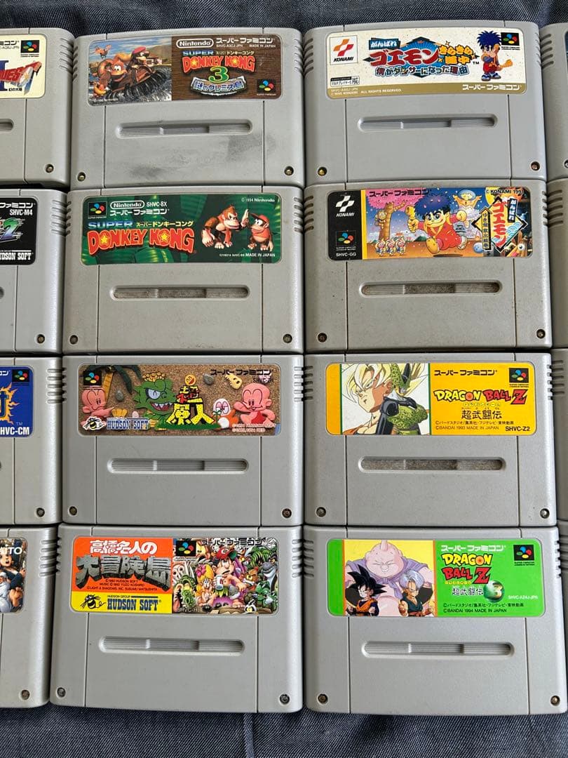 SFCソフト16本、スーパーゲームボーイ、2セット売り。
