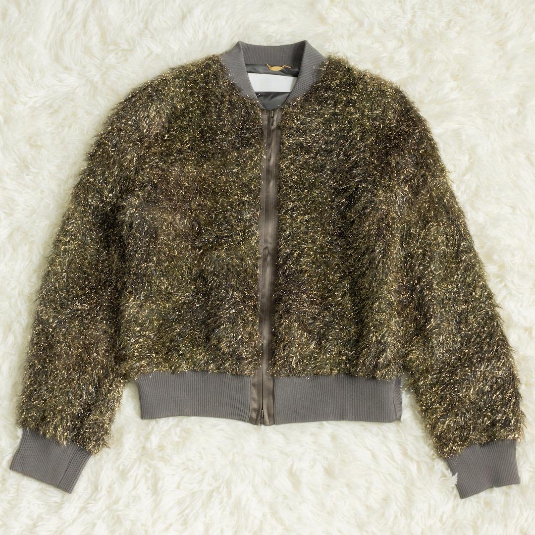 今期 saqui サキ 25AW GOLD SHAGGY BLOUSON 38