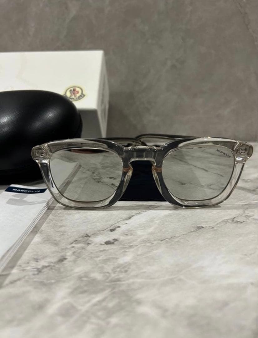 MONCLER クリアフレーム サングラス