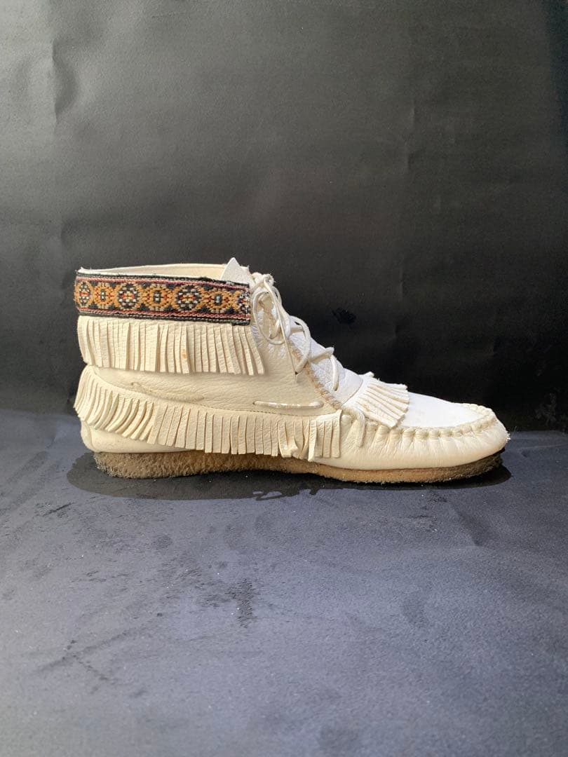 カスパー 希少 ナンバーナイン フリンジ モカシン