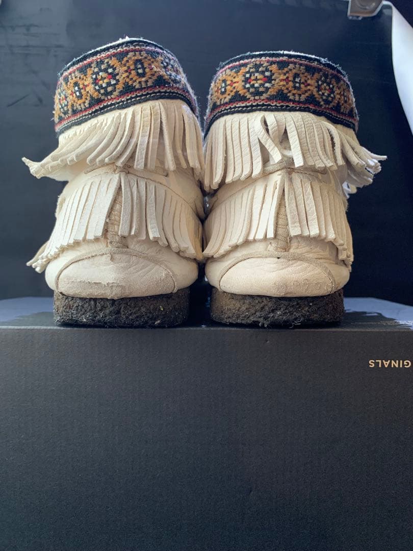 カスパー 希少 ナンバーナイン フリンジ モカシン