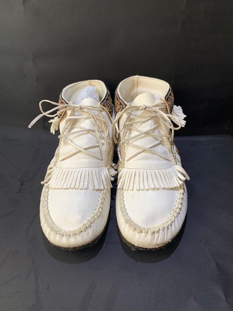 カスパー 希少 ナンバーナイン フリンジ モカシン