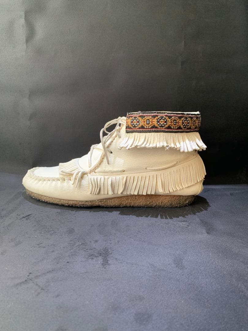 カスパー 希少 ナンバーナイン フリンジ モカシン