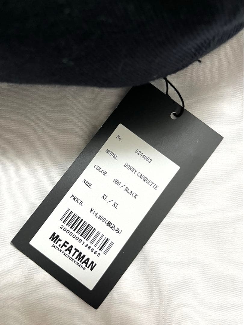 Mr.FATMAN DONNY CASQUETTE Black XL 新品未使用