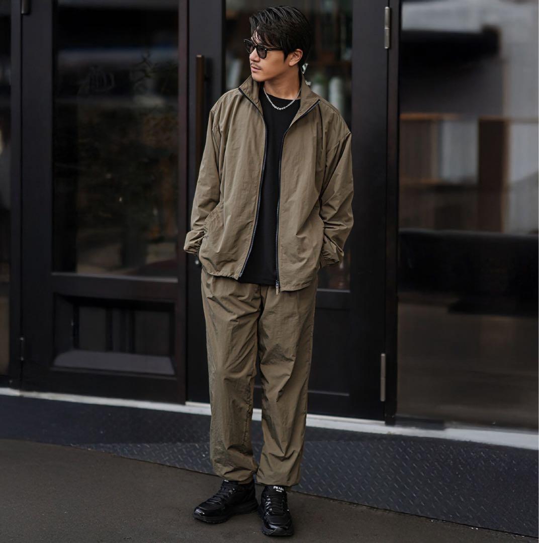 SUAVELE【ナイロンセットアップ】【トラックjk】【トラックpt】khaki