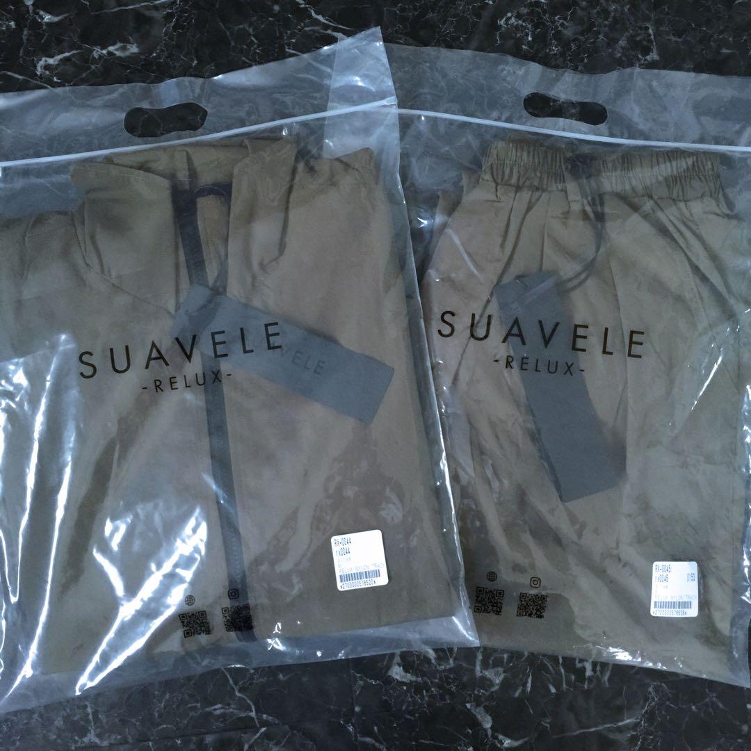 SUAVELE【ナイロンセットアップ】【トラックjk】【トラックpt】khaki