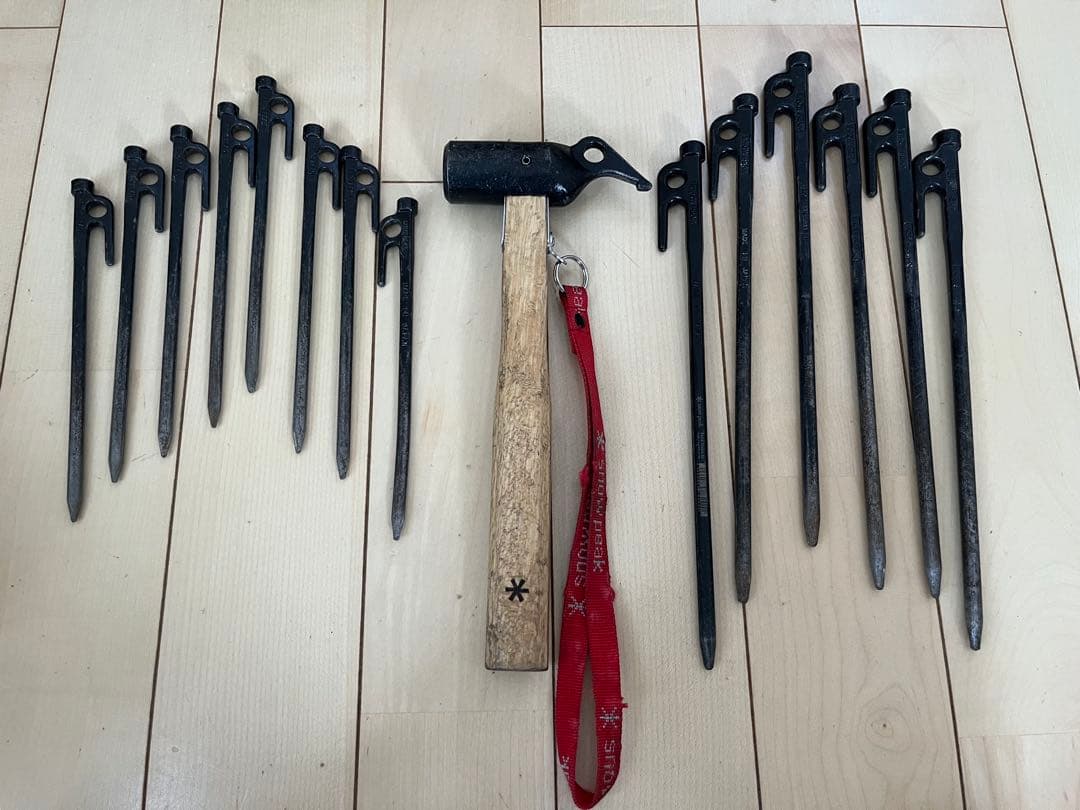  PEAK(スノーピーク)ハンマー&ペグセット(DODペグケース付き)