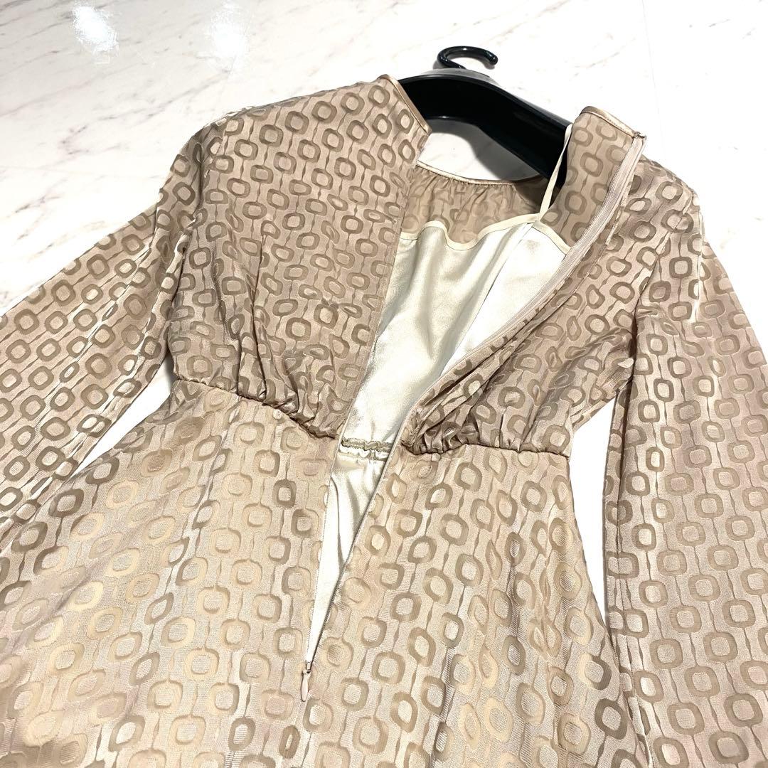 【極美品】アナイ スクエアキカオパール ワンピース ロング丈 ベージュ 人気