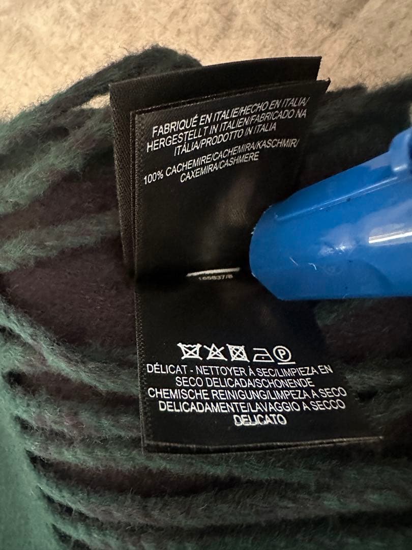 【新品】dunhill ダークグリーン マフラー ギフトボックス付き