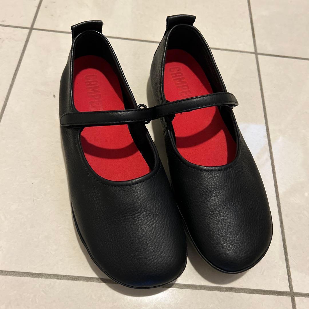 カンペール　ブラック フラットシューズ 39