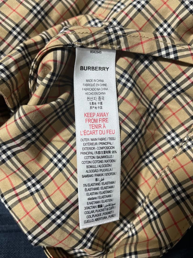 BURBERRY チェック柄 長袖ワンピース 8Y