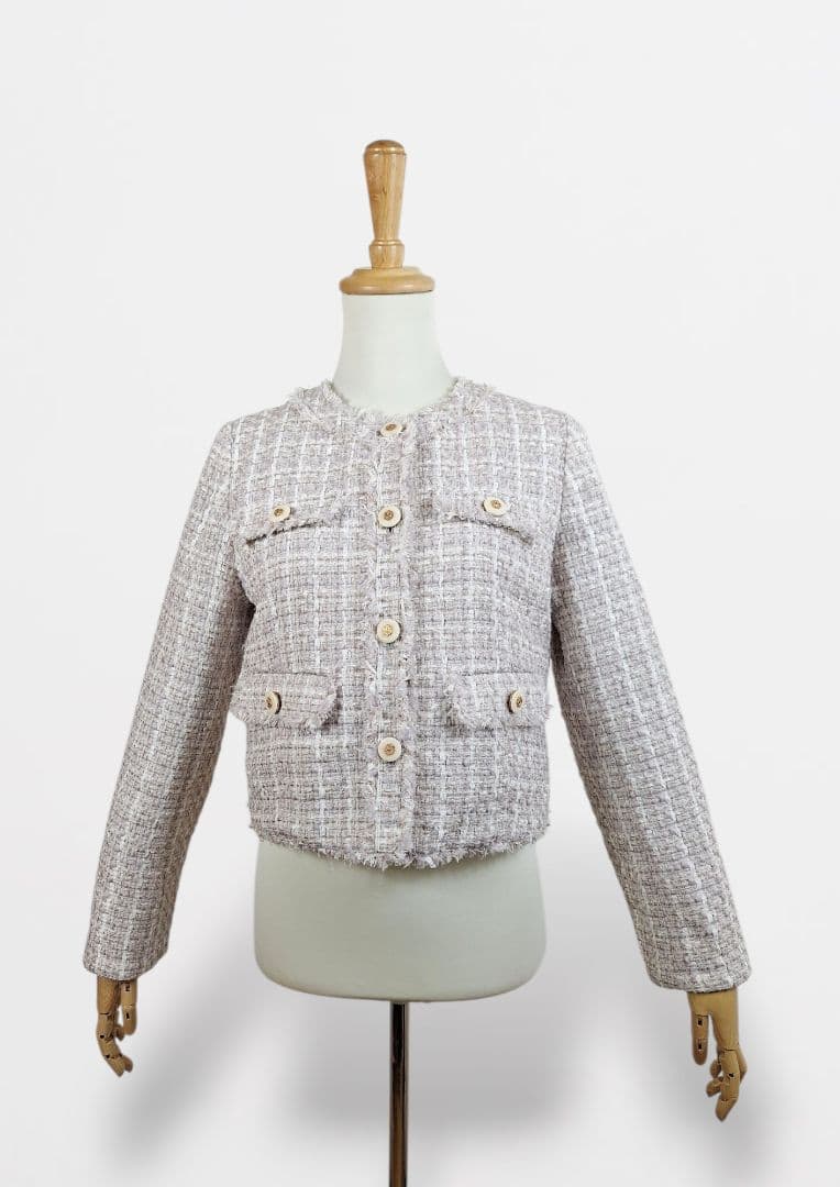 美品 Her lip to Grace Tweed Jacket ピンクM