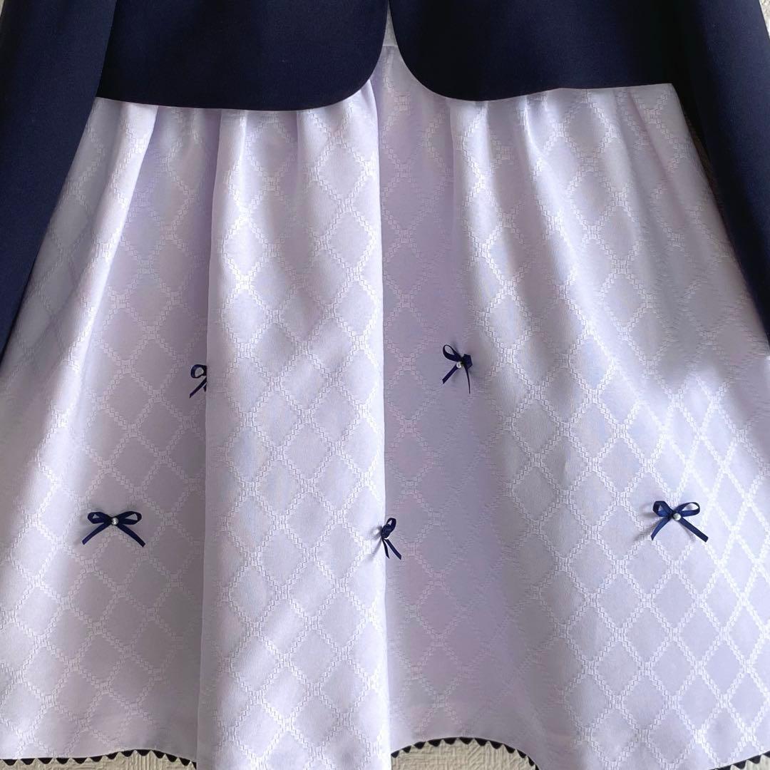 大人気♡パープル×ネイビー＊130サイズ 入学 卒園 女の子 フォーマル 受験