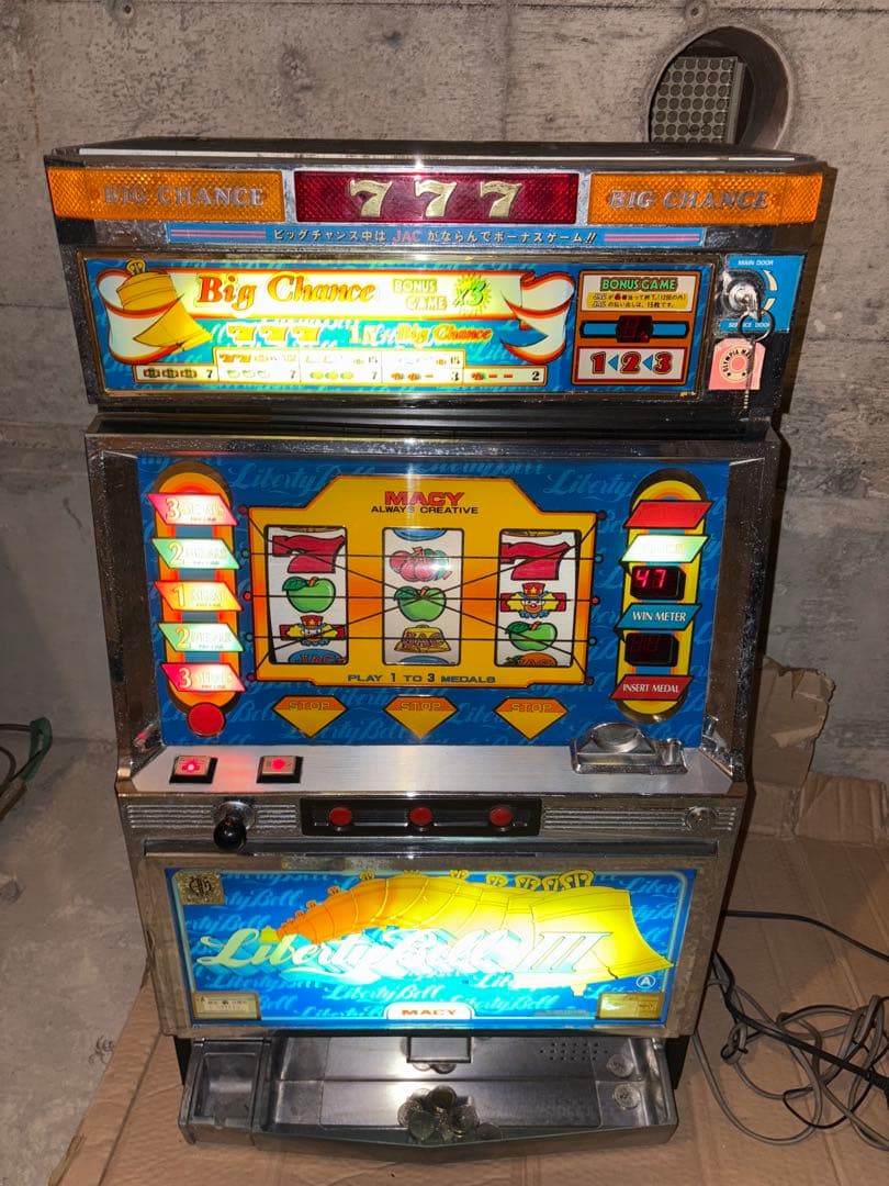【通電確認済み】 パチスロ実機 リバティベルIII スロットマシン インテリア