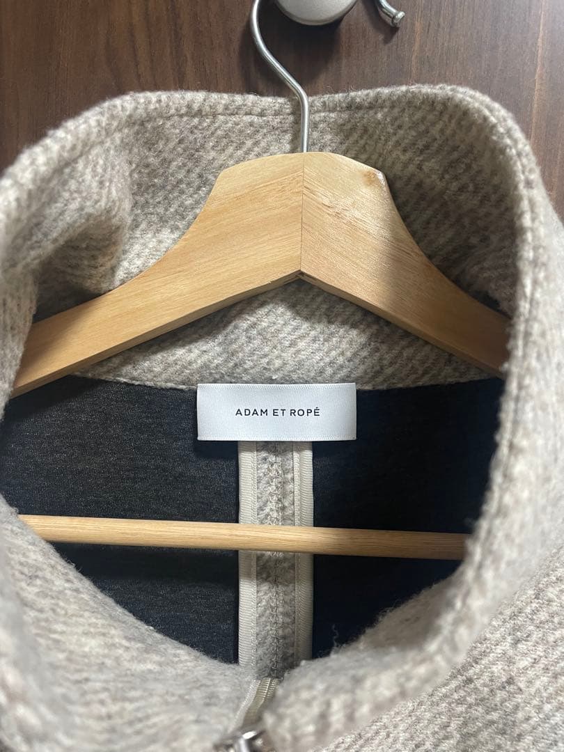 アダムエロペ　【サステナブル】ツイードボンディングコーディガン