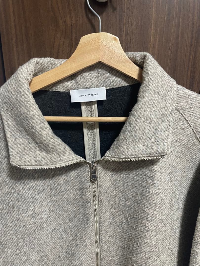 アダムエロペ　【サステナブル】ツイードボンディングコーディガン