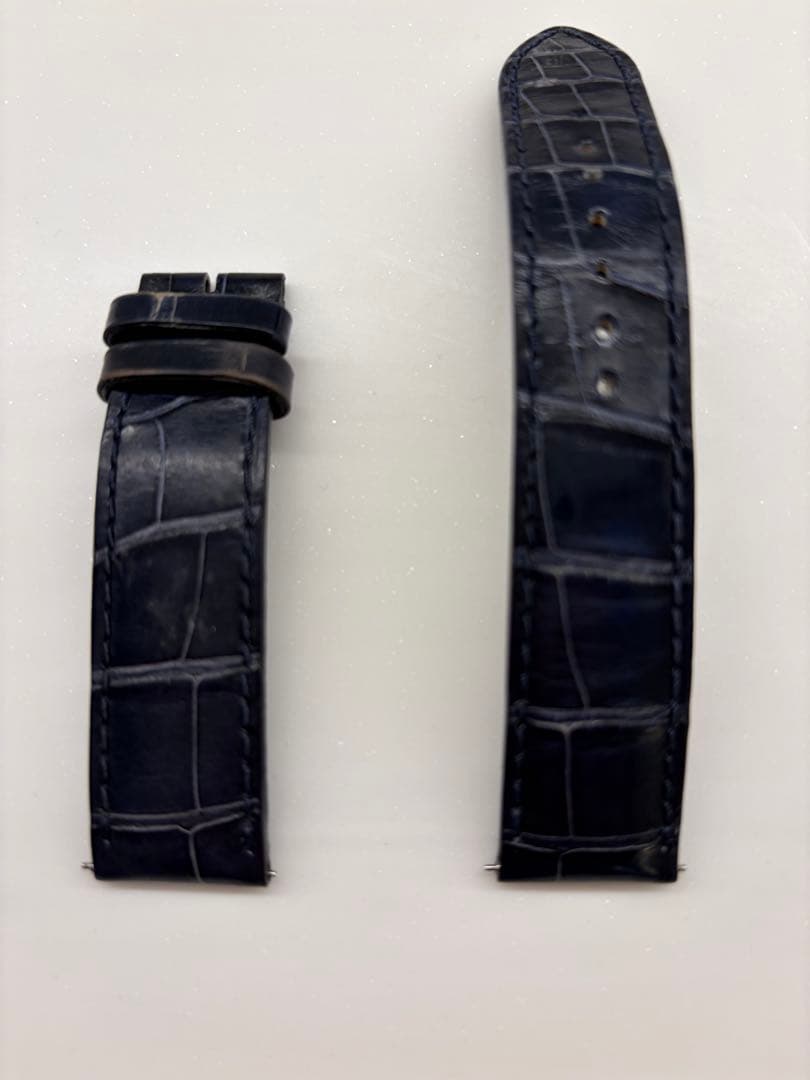 【値下げ】カミーユフォルネ　アリゲーター竹斑　ダークネイビー20/18 数回使用