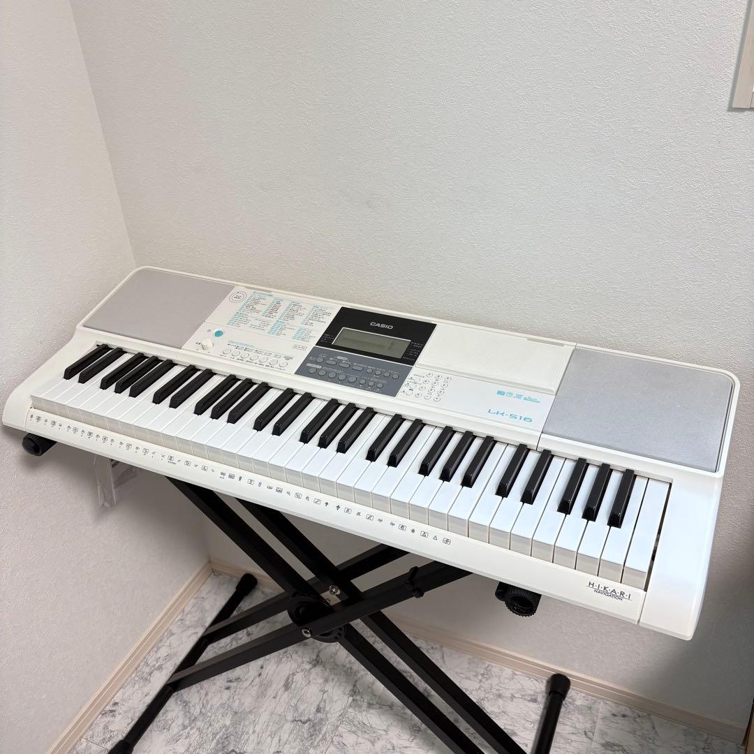 美品✨スタンド付き CASIOカシオ光ナビゲーションキーボードLK-516