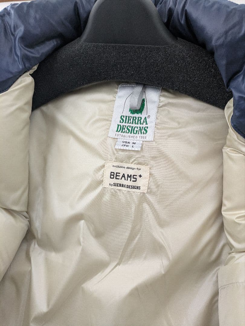 SIERRA DESIGNS ビームス+ ネイビー ダウンベスト