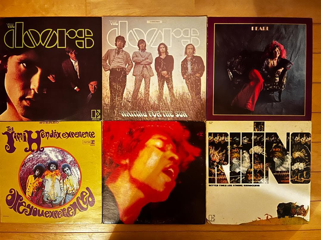 6枚セット サイケロック Doors,Jimi Hendrix,Janis 他