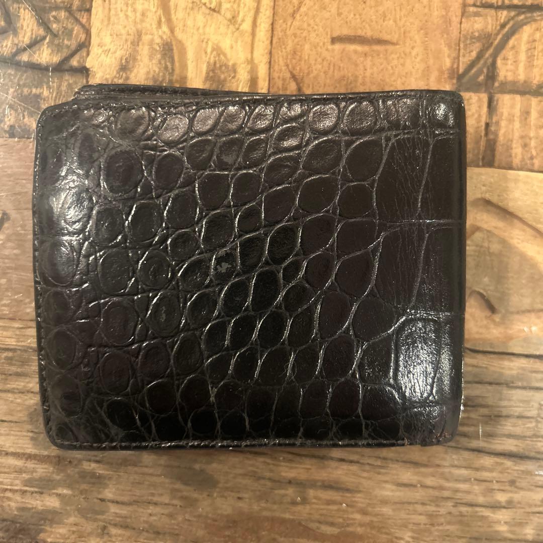 BALENCIAGA 二つ折り財布 クロコ型押し 正規品