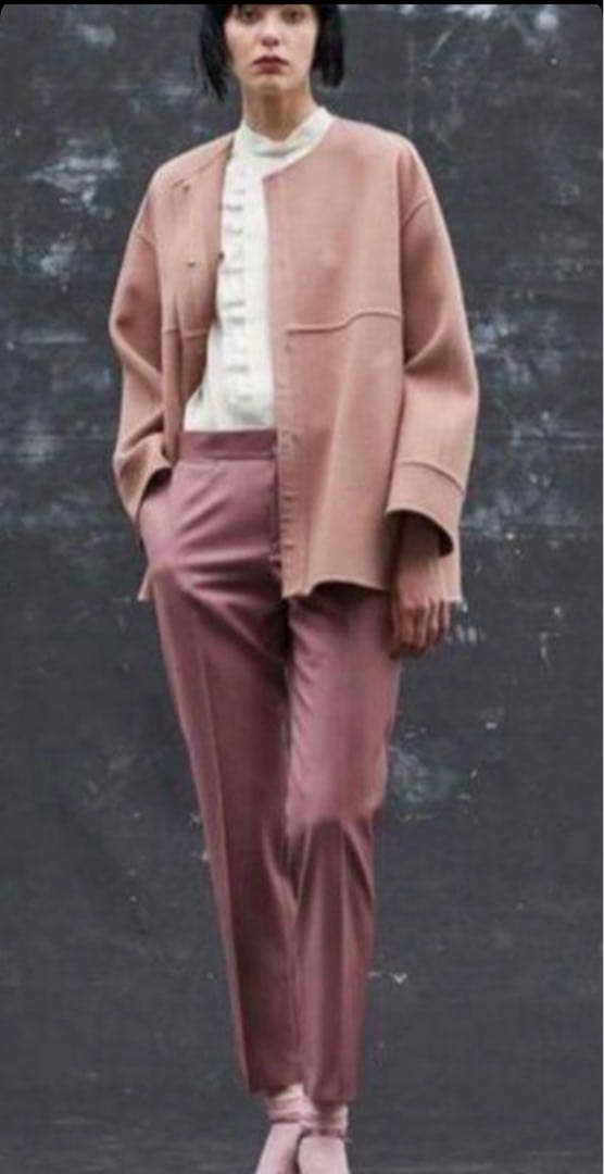 Drawer 21AW ウールビーバーケヌキノーカラージャケット 38