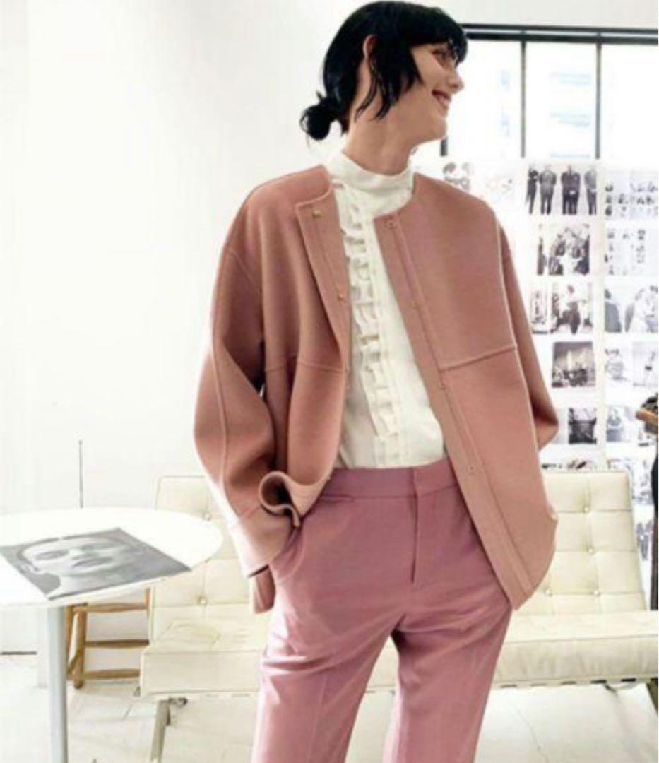 Drawer 21AW ウールビーバーケヌキノーカラージャケット 38