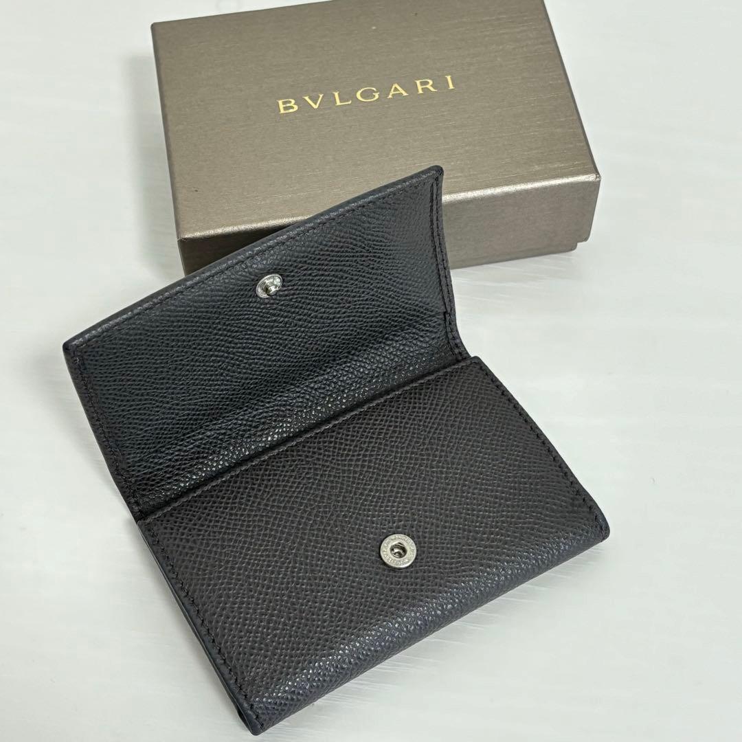 付属品付き ブルガリキーケース 6連フック ダークグレー レザー サークルロゴ