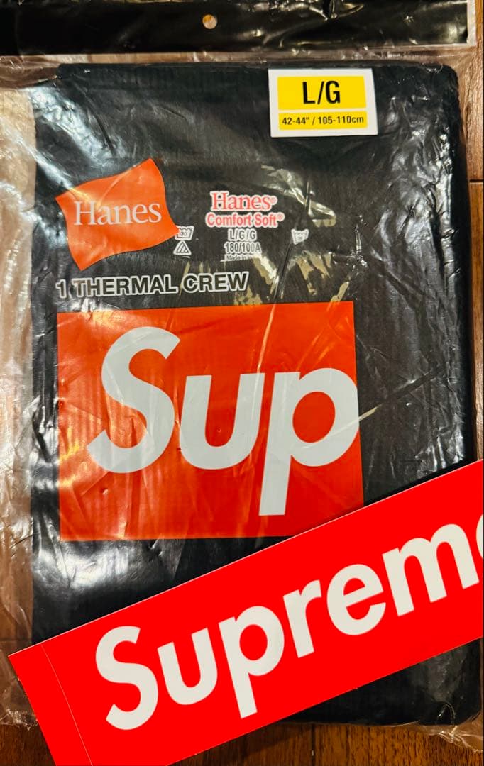 Supreme Hanes Thermal Crew L シュプリーム サーマル