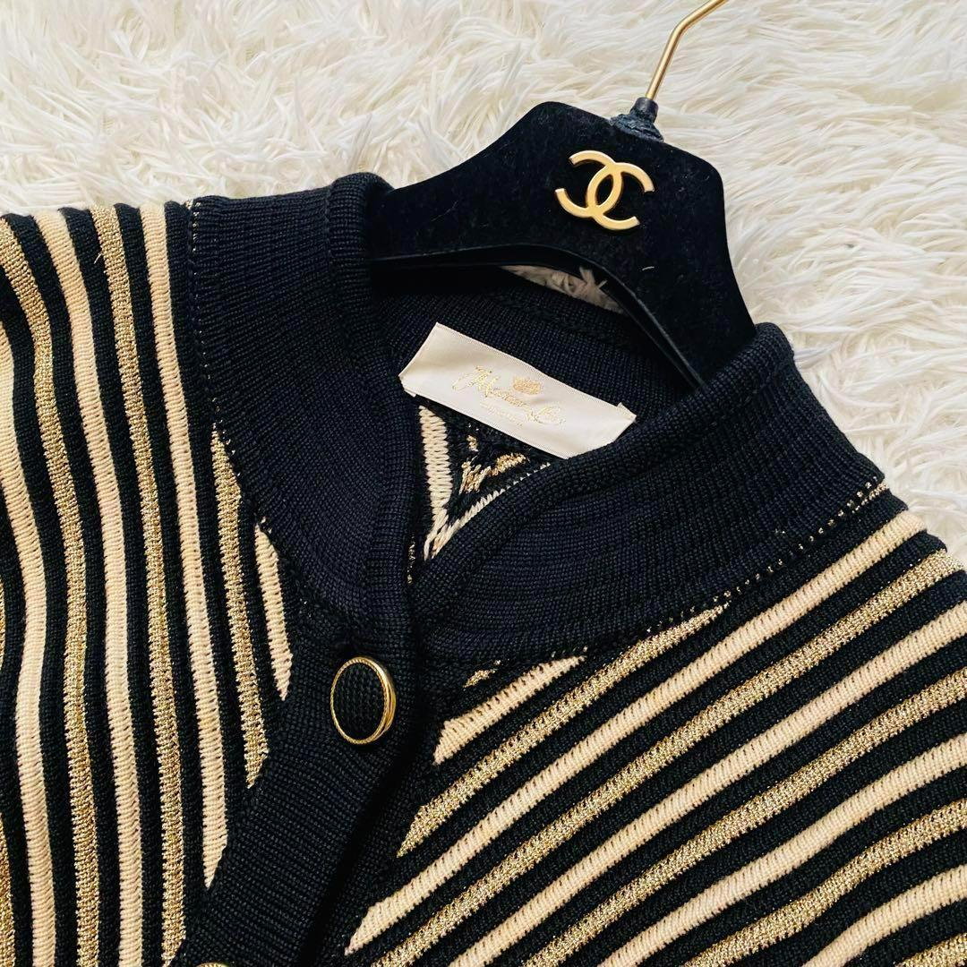 極美品 Luigi Botto製 高級メリノウール ラメ刺繍 大判ポンチョ 3L