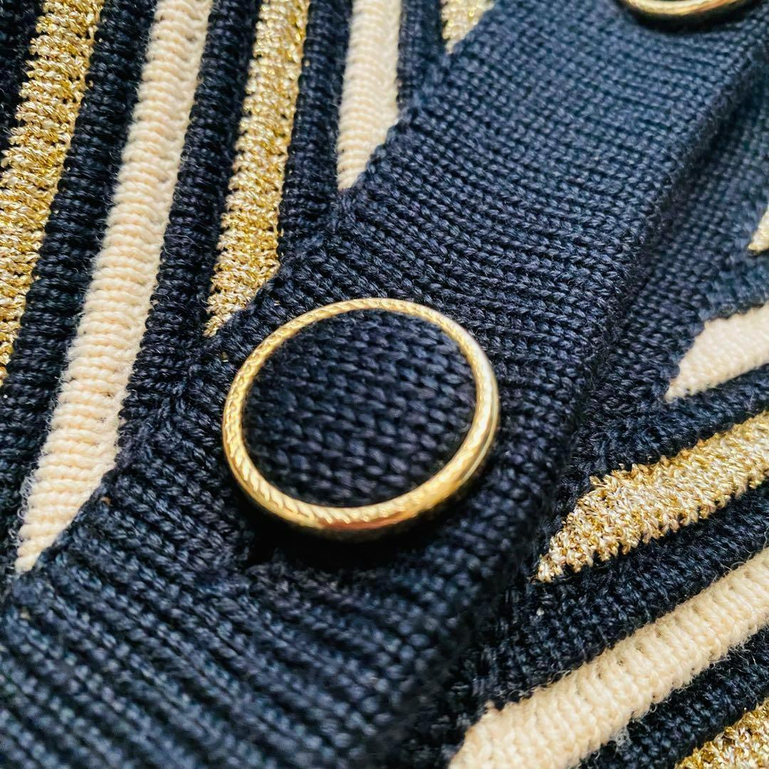 極美品 Luigi Botto製 高級メリノウール ラメ刺繍 大判ポンチョ 3L