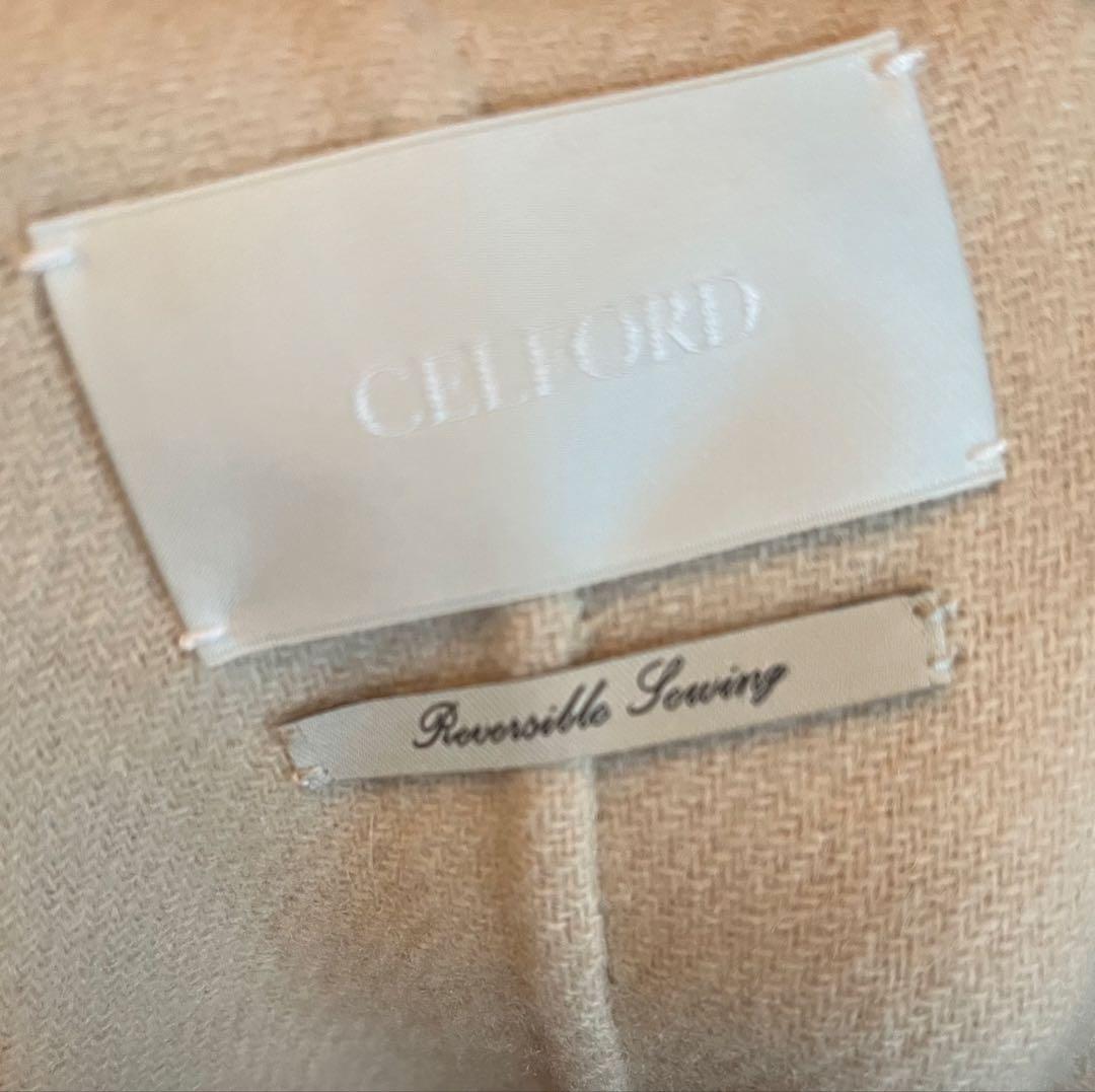 【売切人気商品・ほぼ未使用】CELFORDのファーポンチョコート（キャメル・F）