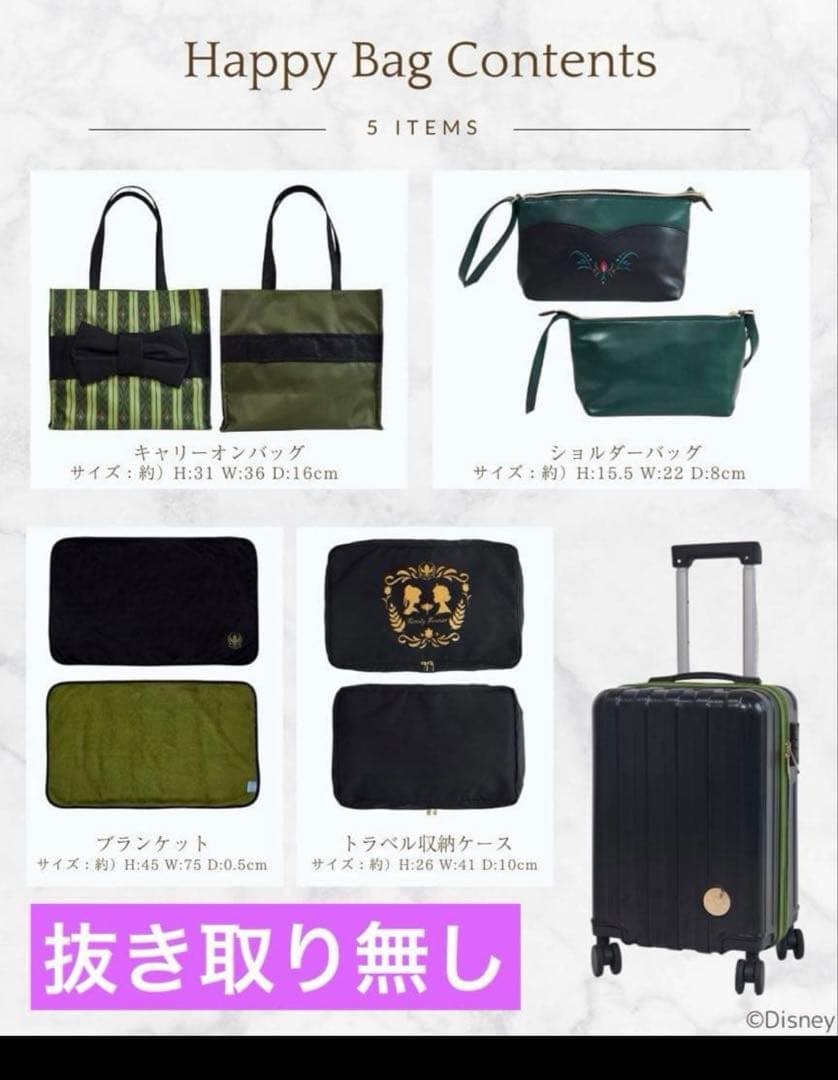 し*ば様 しまむら　Happy Bag 5点セット キャリーケース　アナ雪　ちは