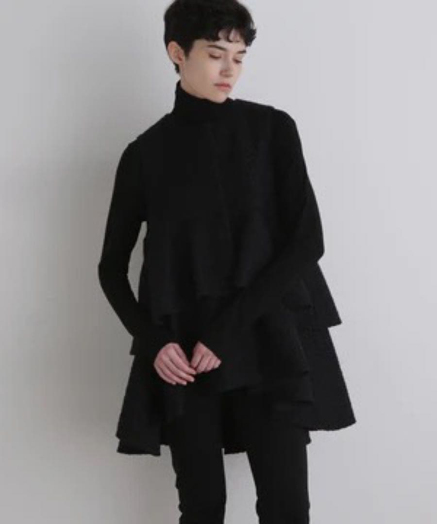 未使用完売 LE PHIL ルフィル ロービングツィードティアードジレ フリル