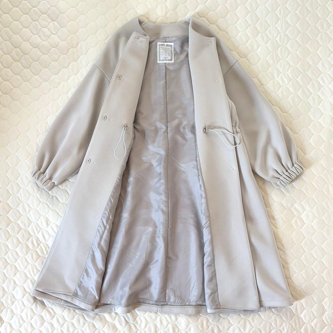 【24SS美品】BEARDSLEY ダンボールギャザーコート　ベージュ